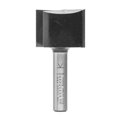 Abbildung von ENT 11019 Nutfräser HW, Schaft (S) 8 mm, Durchmesser (D) 28 NL 20 SL 32 GL 52 mit HW Grundschneide
