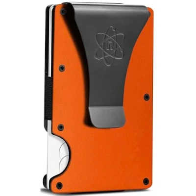 Abbildung von ROSSM Geldbörse Herren mit RFID Schutz Kartenetui aus Kohlefaser und Metall Geldklammer Gummiband Geldbeutel Slim Wallet for Men