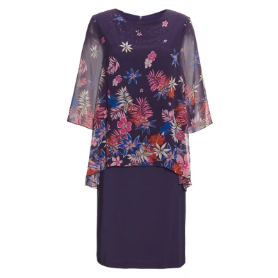 Abbildung von Goldner Freizeitkleid, Damen, Größe: 38, Purple / patterned