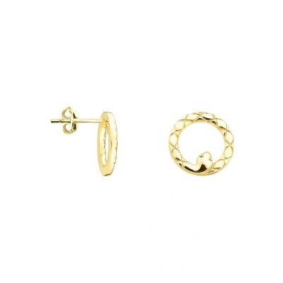 Abbildung von SOFIA MILANI Damen Ohrringe 925 Silber vergoldet/golden Schlangen Kreis Ohrstecker E1218