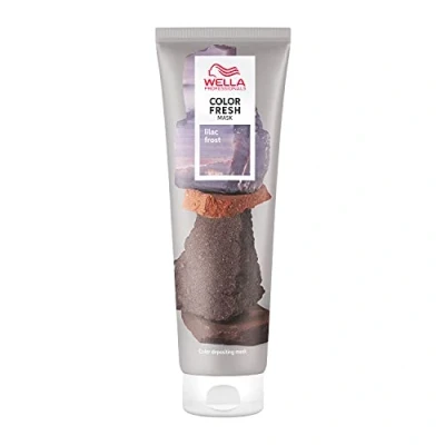 Abbildung von Wella Professionals Color Fresh Mask Lilac Frost Haarkur zum Beleben und Verändern der Haarfarbe pflegende Silber Tönung mit Avocadoöl für helles aufgehelltes Haar 150 ml