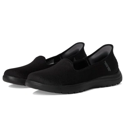 Abbildung von Skechers Damen Flex für unterwegs Hausschuh, Textil schwarz, 39 EU