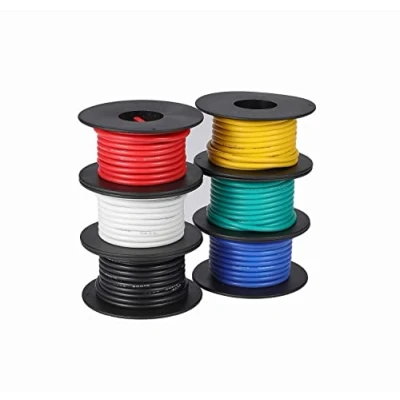 Abbildung von TUOFENG 14awg Draht Flexibler Silikondraht, 2.0mm² verzinnte Kupferdrähte Silikondraht Isoliert (6 verschiedene farbige 4m Each)(OD:3.5 mm) 600V Litzendraht Automotive Verdrahtung