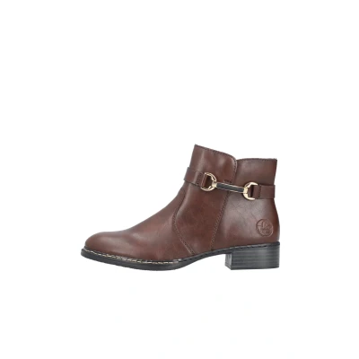 Abbildung von Rieker Damen Ankle Boots 73487, Frauen Stiefeletten,uebergangsschuhe,uebergangsstiefel,knöchelhoch,reißverschluss,Bootee,schwarz (25),39 EU / 6 UK