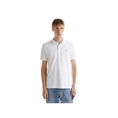 Abbildung von United Colors of Benetton Short Sleeve WITH LOGO Patch ON LEFT Breast Poloshirt, Herren, Größe: Large, White