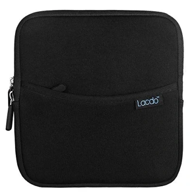 Abbildung von Lacdo Externer CD DVD USB Laufwerk Festplattentasche Schutzhülle für HP F6V97AA#ABB/Asus U9M U7M / LG GP57ES40 Dell Slim DW316 Apple SuperDrive Brenner Stoßfest Wasserdicht Tasche Case, Schwarz