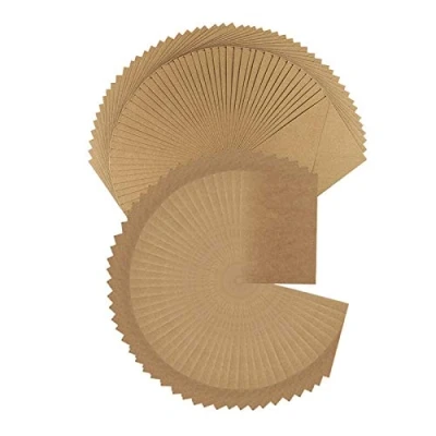 Abbildung von Ideen mit Herz Kraftpapier Karten Umschlag Set: 50 (270g/m²) &amp; Umschläge (120g/m²) hohe Qualität Briefhüllen Grußkarten, Einladung, Geburtstagskarten (Din C6 10,5cm x 14,5cm)