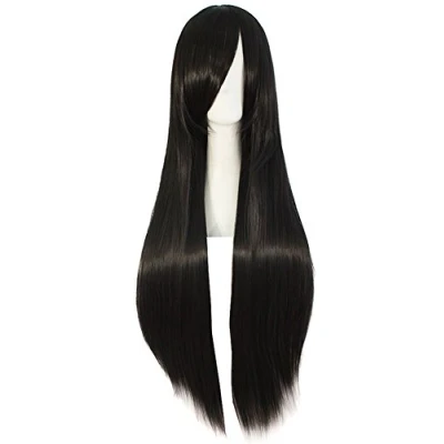 Abbildung von MapofBeauty 32&quot; lange gerade Anime Kostüm Cosplay Perücke Partei (schwarz)