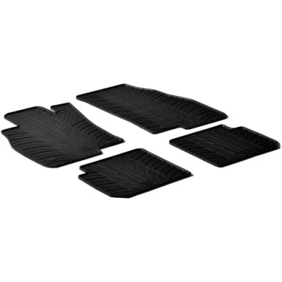 Abbildung von Gledring 0343 Fußmattensatz Gummi vorne und hinten 4 schwarz 750mm 550mm