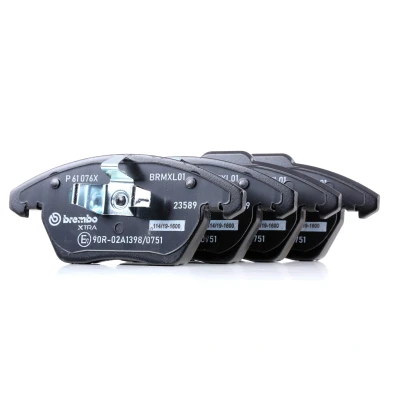 Abbildung von BREMBO P 61 076X Bremsbelagsatz exkl. Verschleißwarnkontakt ohne Zubehör PEUGEOT: RCZ Coupe, 308 I SW, 3008 I, SEAT: Ibiza 4 Sportcoupe,