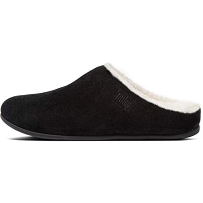 Abbildung von FitFlop Damen Chrissie Shearling Pantoffeln, Schwarz Black 001, 36 EU