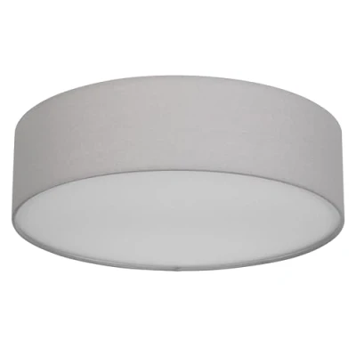 Abbildung von REV Deckenlampe Deckenleuchte Wohnzimmer, Schlafzimmer &amp; Küche rund 60cm mit Stoff Lampenschirm im Vintage Look, taupe