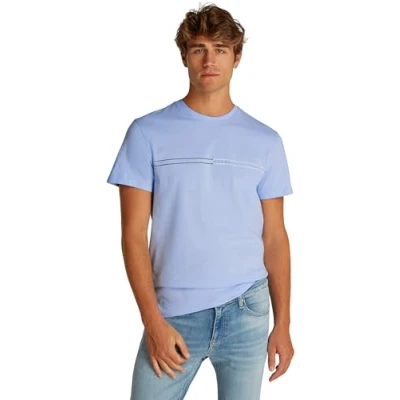 Abbildung von Tommy Jeans SLIM Entry Graphic TEE Tshirt print, Herren, Größe: 58, Sweet blue