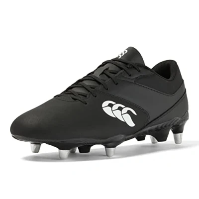 Abbildung von Canterbury Unisex Phoenix Raze Soft Ground Rugby Stiefel, schwarz/weiß, 44 EU
