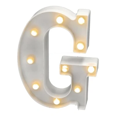 Abbildung von JANDEI Warmes Licht LED Zahlen und Buchstaben für Dekoration Atmosphäre, leuchtendes Herz, Nachtlichter, Geburtstage, Hochzeiten, Schaufenster. Sie funktionieren mit AA Batterien (G)