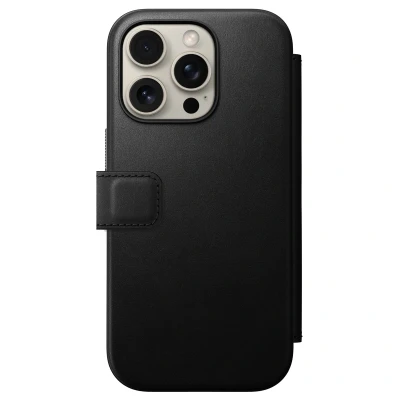 Abbildung von Nomad Modern Leather Folio iPhone 16 Pro Schwarz NM01680185