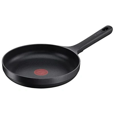 Abbildung von Tefal G61202 Trattoria Pro Bratpfanne 20 cm Aluguss unbedenkliche Antihaftversiegelung Thermo Signal Temperaturanzeiger für alle Herdarten geeignet induktionsgeeignet Schwarz