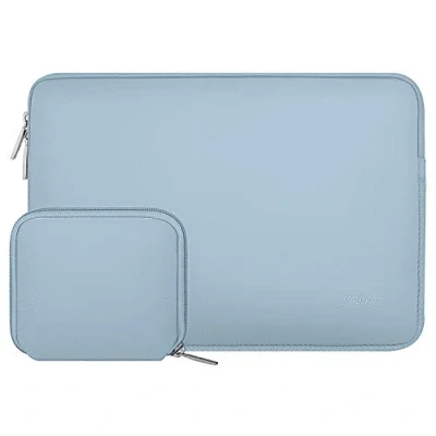 Abbildung von MOSISO Laptop Hülle Tasche Kompatibel mit MacBook Air/Pro Retina,13 13,3 Zoll Notebook,Kompatibel Pro 14 2024 2021 M3 M2 M1 Chip Max,Neopren Sleeve Klein Fall,Air Blau