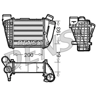 Abbildung von DENSO DIT02004 Ladeluftkühler Aluminium 200x193x64 AUDI: A4 B7 Avant, B6 Saloon