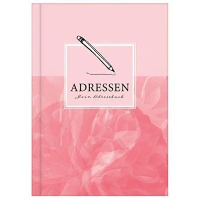 Abbildung von Adressbuch mit Geburtstagskalender Kontaktbuch in DIN A5 Telefonregister &amp; Telefonnummer, Adresse, E Mail Telefonbuch rosa