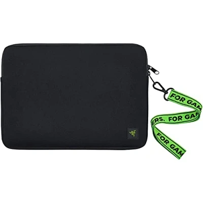 Abbildung von Razer Neoprene Sleeve V2 Schutzhülle für Notebooks und Laptops bis zu 13,3 Zoll (33,8 cm) (Außen robust, ideal Blade Stealth 13, wasserdicht, Ultra dünn, flach) Schwarz