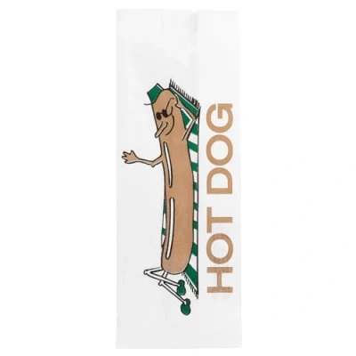 Abbildung von Garcia de Pou 500 Einheit fettdicht Hot Dog Staubbeutel 34 GSM in Box, 7 + 5 x 18 cm, greasproof Pergament, weiß, 30 cm
