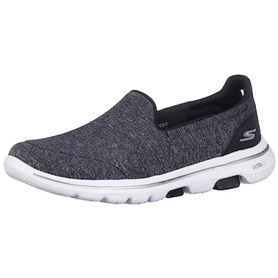 Abbildung von Skechers Damen Go Walk 5 Honor Sneaker, Schwarz Weiß, 39 EU