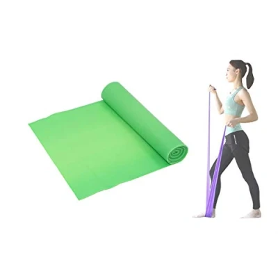 Abbildung von Exercise Band Yoga Fitness Tension Belt for Resistance Training Women Men Green 1.8M Thickness:0.35mm