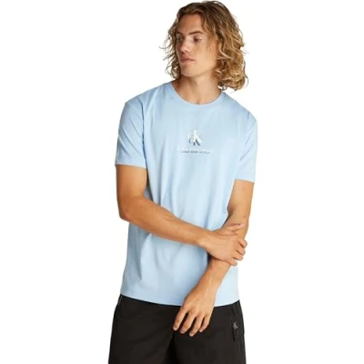 Abbildung von Calvin Klein Jeans Shadow LOGO TEE Tshirt print, Herren, Größe: XS, Blue bell