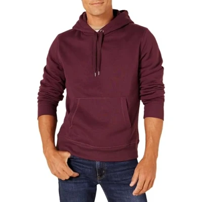 Abbildung von Amazon Essentials Herren Fleece Sweatshirt Mit Kapuze (Erhältlich In Übergröße), Burgunderrot, XXL