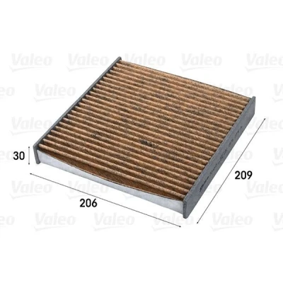 Abbildung von VALEO 701015 Innenraumfilter Aktivkohlefilter mit Polyphenol, fungizider Wirkung, antiallergischer Wirkung 209 206 30 CLIMFILTER SUPREME