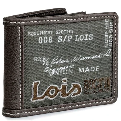 Abbildung von Lois Portemonnaie Jungen Teenager Geldbeutel mit Jugendlicher Stil Herren. Portmonee Teenager. RFID Schutz, Braun