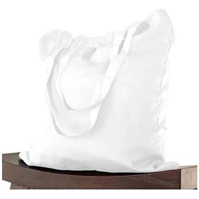 Abbildung von ELES VIDA 1 Baumwolltasche Weiß Stofftasche 38x42 Das ORIGINAL ÖKO TEX® geprüfte QUALITÄTSWARE, Lange Henkel, Tragetasche, Jutebeutel, Stoffbeutel, Einkaufstasche 100% Baumwolle
