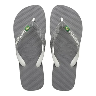 Abbildung von Havaianas Brasil Mix Flip Flops Unisex, Grau/Weiß, 41/42 EU