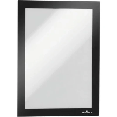 Abbildung von Durable Info Rahmen Duraframe Magnetic (A5, Magnetrahmen für metallische Oberflächen) 5 Stück, schwarz, 494701