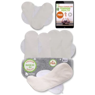 Abbildung von Waschbare Binden bio Bambus; 7 Pack (alle Größen) Stoffbinden waschbar MADE IN EU; wiederverwendbare Waschbar; starke Blutung; Damenbinden für Menstruation, Inkontinenz