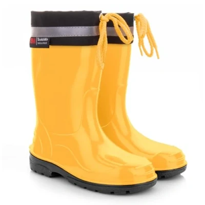 Abbildung von LEMIGO Kinder Gummistiefel Regenstiefel mit Stulpe KIM (27, gelb)