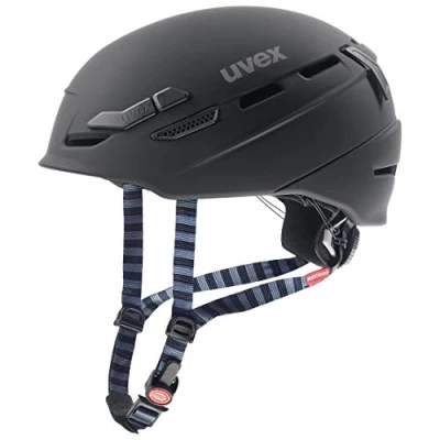 Abbildung von uvex p.8000 tour leichter Ski , Rad &amp; Kletterhelm für Damen und Herren individuelle Größenanpassung optimierte Belüftung black matt 55 59 cm