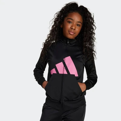 Abbildung von adidas Performance Junior SET Unisex Trainingsanzug für Kinder, Größe: 140, Black/pink fusion