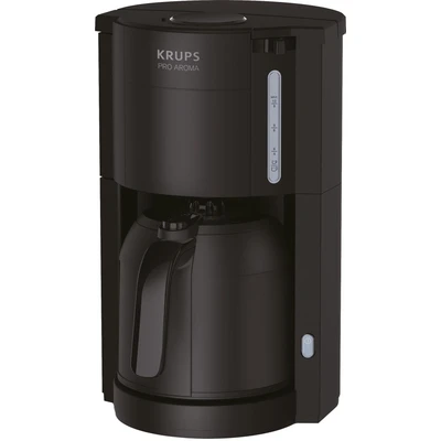 Abbildung von Krups Pro Aroma KM303810 Filterkaffeemaschine 1 Liter Fassungsvermögen mit Thermokanne 800 Watt für 10 15 Tassen Kaffee schwarz