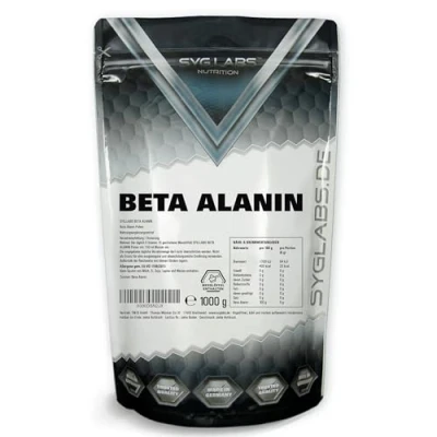 Abbildung von Beta Alanin 1000g reines Alanine Pulver vegan und ohne Zusätze