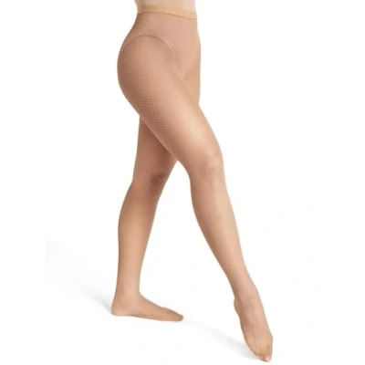 Abbildung von Capezio Damen Professional Fishnet Seamless Tight Strumpfhose, Suntan, XL EU