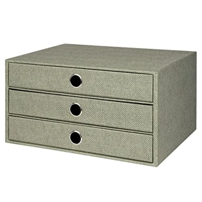 Abbildung von Rössler Papier 1524452673 S.O.H.O. 3er Schubladenbox für DIN A4, mit Griffloch, Special Line Sage, 343 x 250 185 mm, 1 Stück