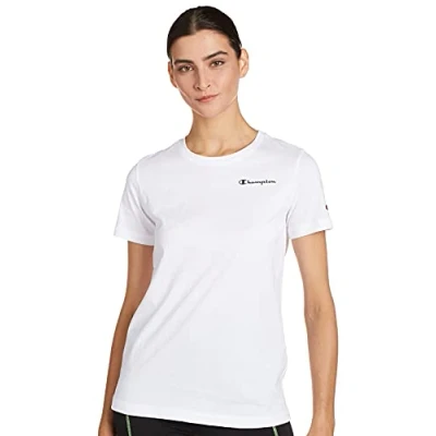 Abbildung von Champion Damen Legacy Classic Small Logo T Shirt, Weiß, S