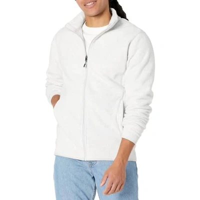 Abbildung von Amazon Essentials Herren Fleecejacke mit durchgehendem Reißverschluss (in Big und Tall erhältlich), Hellgrau Meliert, S