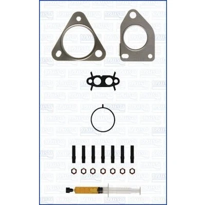 Abbildung von AJUSA JTC12098 Montagesatz, Lader with studs, syringe oil mit Dichtungen Montageanleitung