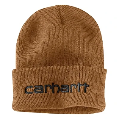 Abbildung von Carhartt Herren Isolierte Strickmütze mit Logo Grafik und Umschlag, Carhartt® Braun, OFA