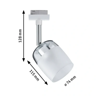 Abbildung von Paulmann Schienensystem Leuchten »URail Schienenspot Blossom Einzelspot G9 max. 10W«, (1 tlg.), dimmbar 230V Weiß, Klar, Satin