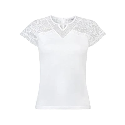 Abbildung von Stockerpoint Damen Fernanda Trachtenshirt, Weiß, XL EU