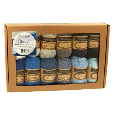 Abbildung von Scheepjes Cloud Softfun Garn Farbpaket 12 Stück (1 Packung)